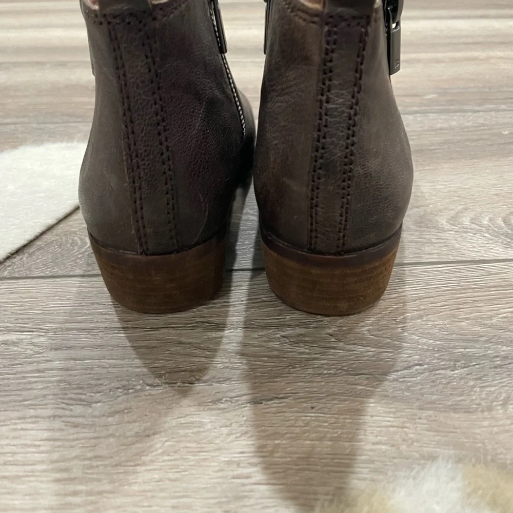 Lucky Brand chocolate brown Basel leather booties - Picture 3 of 5